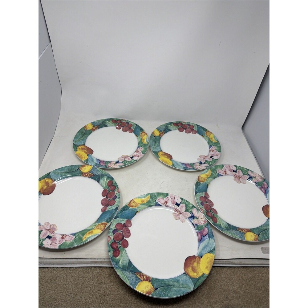 Mikasa Maxima CAK 26 EXOTIC GARDEN Set of 4 Dinner Plates 10 1/2” Japan